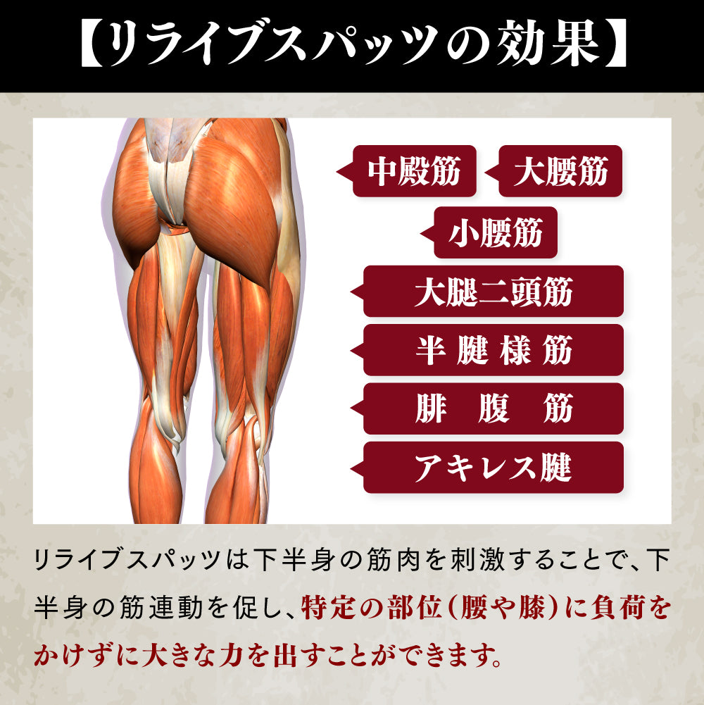 リライブスパッツ/メンズ/前開き/表側プリントタイプ