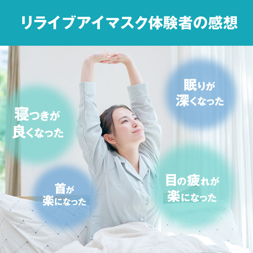 リライブアイマスク｜着る医療機器として使えてマッサージ